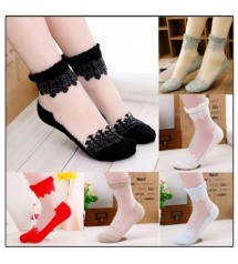 1Pair Net Fancy Full Socks For Women